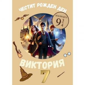 Плакат за Рожден Ден - Хари Потър