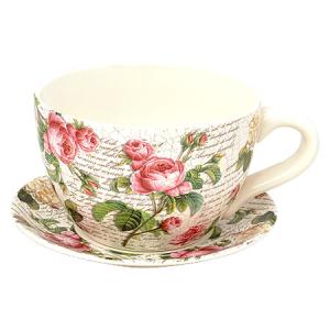 Саксия с форма на чаша с чинийка