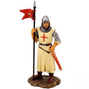 Декорация - статуетка на кръстоносец със знаме