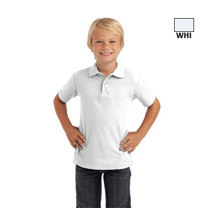Детска тениска тип Лакоста в бял цвят