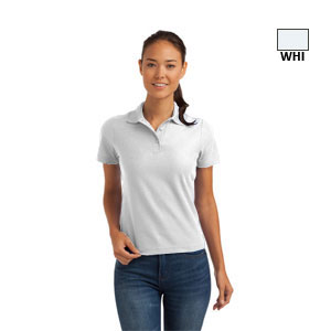 Бяла дамска тениска с яка