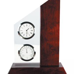 Поставка за бюро - настолен часовник и термометър