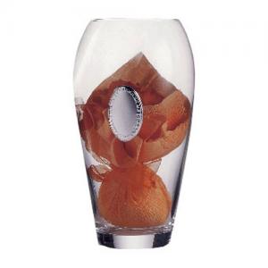 Ваза от кристал инкрустирана със сребро