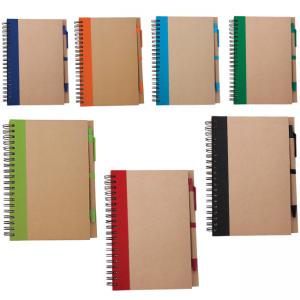 Еко тефтер с химикалка - 70 листа без редове