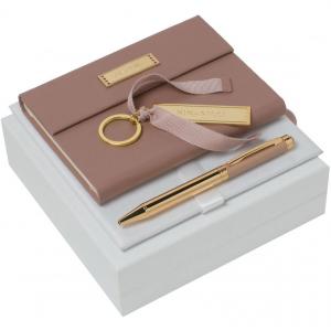 Комплект - Бележник А6, ключодържател и химикалка