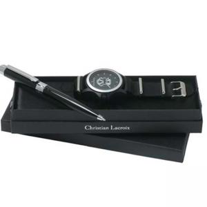 Луксозен мъжки комплект - ръчен часовник и химикалка