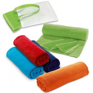 Плажна кърпа в индивидуална торба в различни цветове