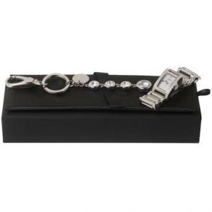 Луксозен комплект ключодържател и ръчен часовник