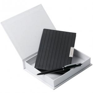 Комплект бележник А5 и химикалка - TRACE NOIR