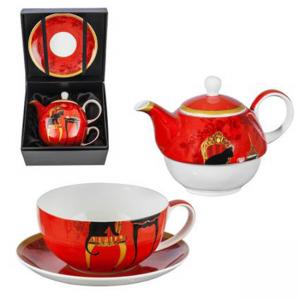 Луксозен комплект чаша и чайник - Котки