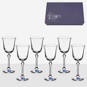 Луксозен комплект от 6 чаши за вино Brigitta Liscio