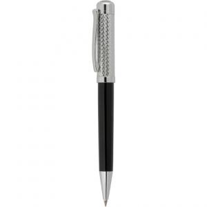Черна метална химикалка със сребрист клипс
