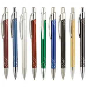 Химикал в девет цвята със сребриста украса