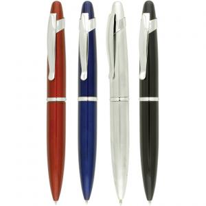 Четири цвята метални химикалки - сребрист клипс
