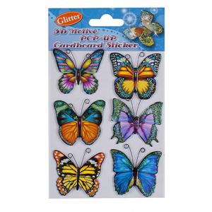 Декоративни стикери пеперуди с 3D ефект 6 броя