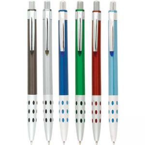 Химикалки в шест цветови гами с украса в корпуса