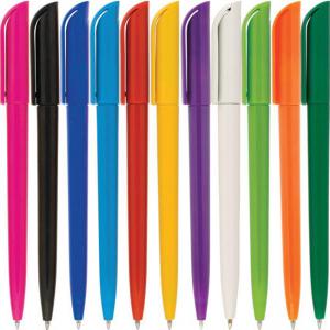 Химикалка в десет цвята от пластмаса