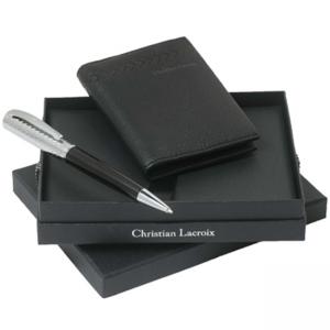 Луксозен комплект, включващ портфейл за карти и химикалка в кутия - Galon
