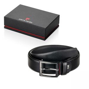 Луксозен кожен колан - черен, 100 см.