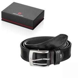 Луксозен кожен колан - черен, 110 см.