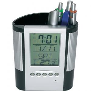 Поставка за химикалки часовник