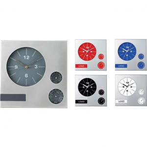 Стенен часовник с термометър и хидрометър в различни цветове