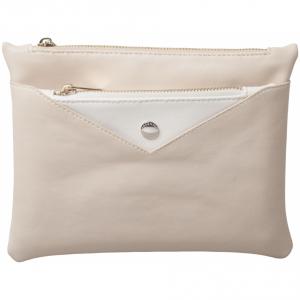 Луксозен дамска чанта - Bird Beige