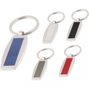 Mетален ключодържател в пет цвята правоъгълна украса
