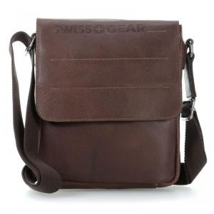 Кожена чанта Swiss Gear STREET HUNTER, малка, кафява