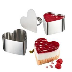 Комплект форми за десерти и салати - сърце - 3 части