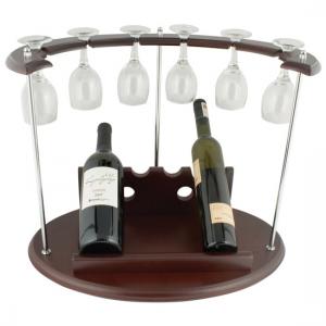 Поставка за вино с комплект 6 чаши