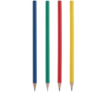 Дървен молив - кръгъл - 5 цвята