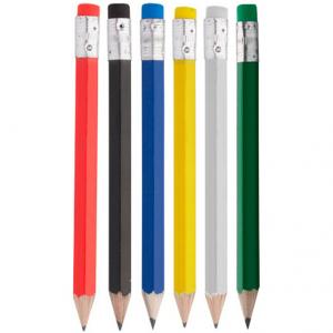 Мини молив с гумичка - различни цветове