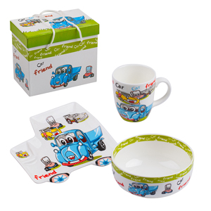 Порцеланов детски комплект за хранене