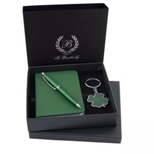 Комплект - бележник, ключодържател, химикал