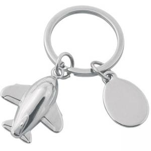 Метален ключодържател - самолет и плочка