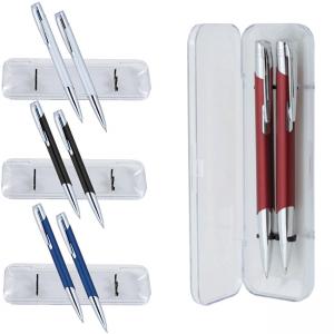 Химикалка и автоматичен молив в кутия