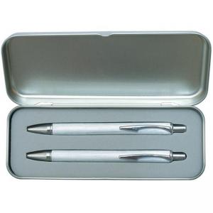 Метална химикалка с метален автоматичен молив