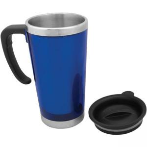 Термо чаша с дръжка в син цвят