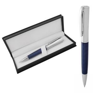 Метална химикалка в кожена кутия