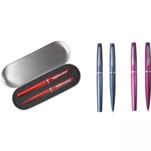 Метална химикалка и ролер в метална кутия