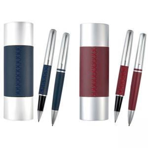 Метална химикалка и ролер в тубус