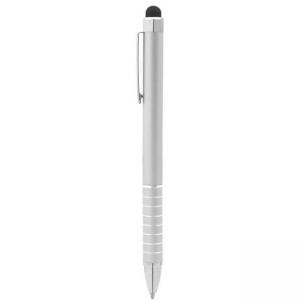 Сребриста химикалка със стилус