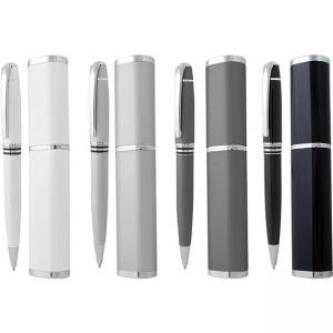 Метална химикалка в метален тубус