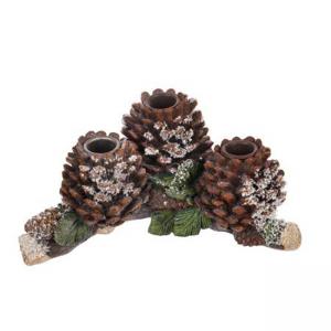 Свещник шишарки 23 см.