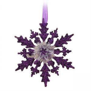 Висулка снежинка - цвят пурпур