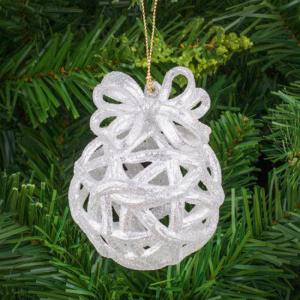 Коледна топка за елха - сребро