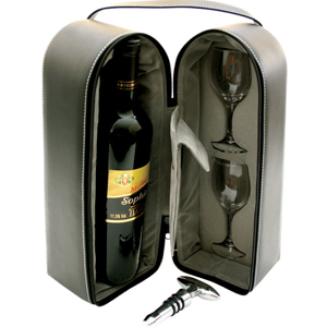 Кутия за 1 бутилка Вино 2 чаши и тирбушон Profit