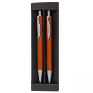 Kомплект махагон автоматичен молив и химикалка в кутия