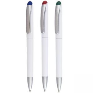 Пластмасова рекламна химикалка с цветен връх